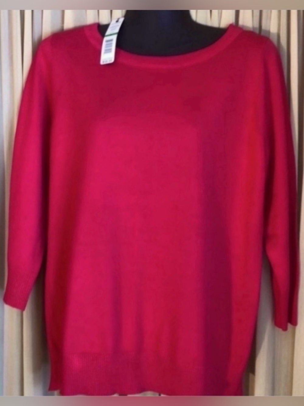 Joseph A. Large Pink Sweater 3/4 Sleeves (NWT)